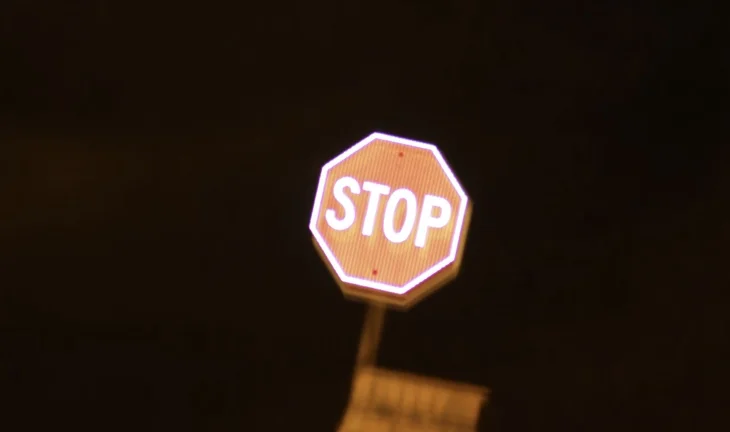 a stop sign