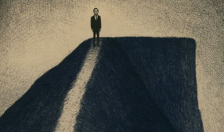 a man on top of a hill 