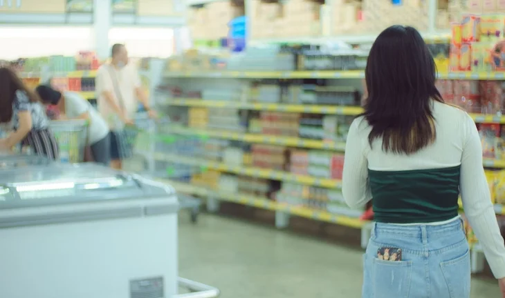 a woman in Walmart