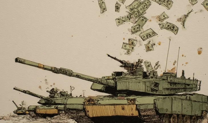 a tank and some dollars