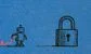 Robot next to padlock